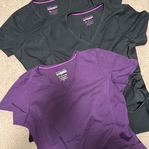 Healing hands purple label yoga scrub tops size medium;